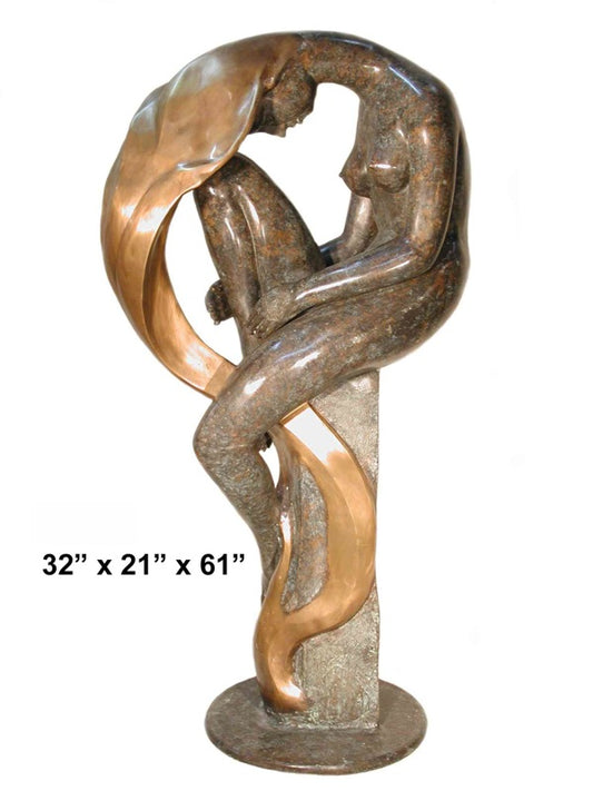 Cast Bronze Abstract Female Figure Sculpture