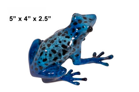 Cast Bronze Colorful Frog Sculpture