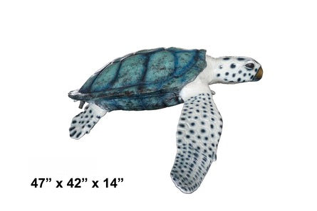 Cast Bronze Sea Turtle Sculpture