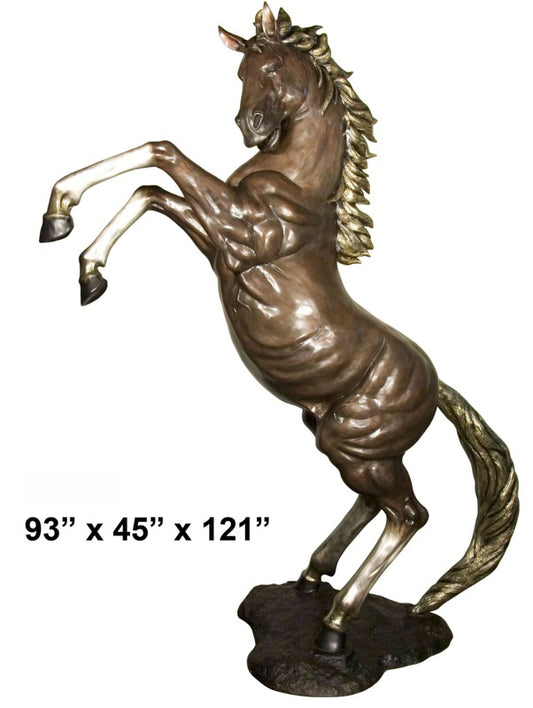 Cast Bronze Prancing Horse