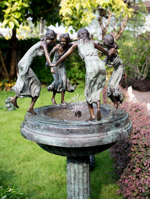 Cast Bronze Four Ladies Fountain Sculpture
