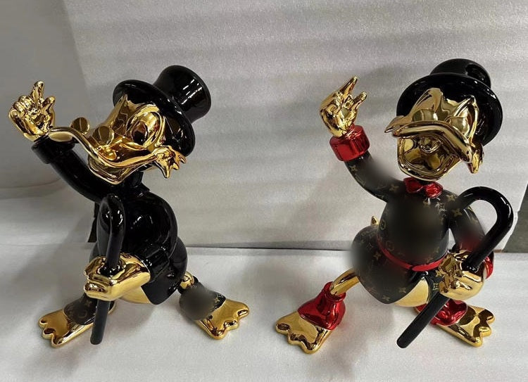 Scrooge with Cane Sculpture - Available in 2 Colors