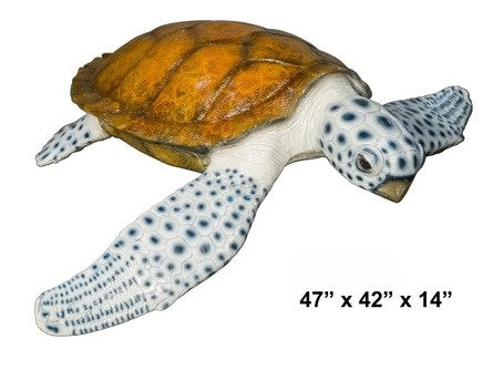 Cast Bronze Sea Turtle Sculpture