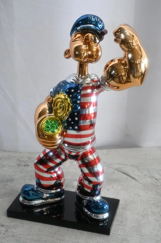 Popeye the Sailor Sculpture — Available in 4 Colors + 1 Special American Flag Edition
